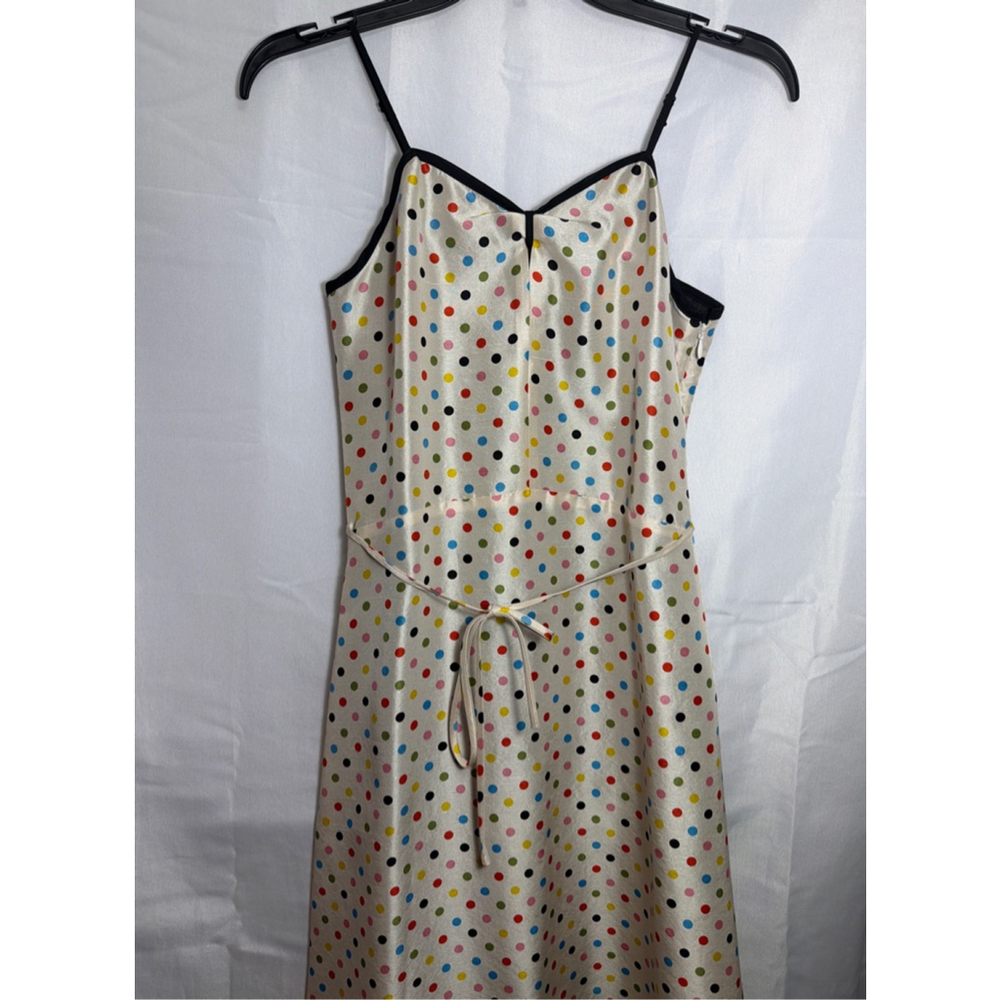 Vintage Pammie B. Polka Dot Silk Babydoll Slip Dress Size 14 Y2K 100% Silk NWT